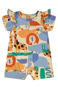 Macaquinho manga curta em meia malha Up Baby