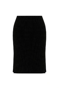 Saia com pedraria plus size Kwi