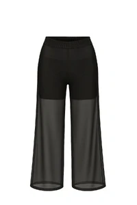 Calça pantalona c/ transparência Kwi