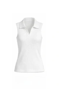 Polo em poliamida fitness sem manga Kwi