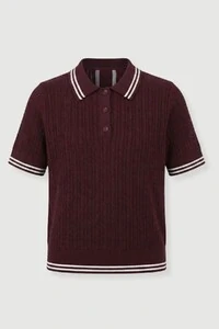 Polo feminina em tricot texturizado Kwi