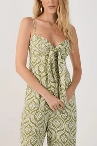 Macacão crepe estampa jardim Dress to