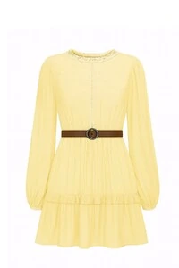 Vestido curto com manga longa Kwi