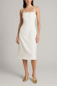 Vestido midi flores 3d Kwi