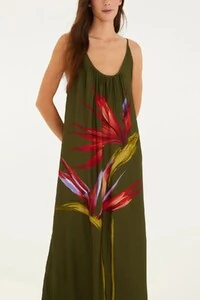 Vestido longo maxi estrelicia Farm