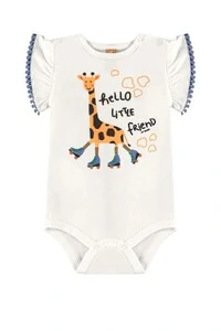 Conjunto body e saia em meia malha Up Baby