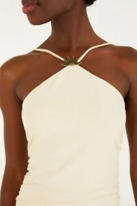 Vestido curto aviamento Farm