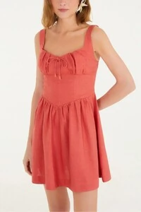 Vestido curto corselet Farm