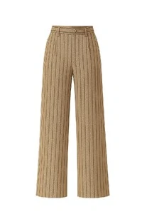 Calça alfaiataria pantalona listrada Kwi