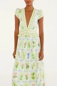 Vestido cropped porcelana tropical Farm