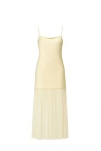Vestido de alça com barra tule Kwi