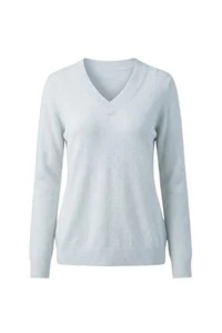 Suéter feminino retilínea básica com decote V Kwi