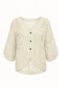 Kimono feminino em crochê Kwi