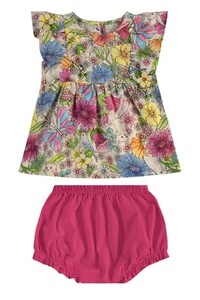 Conjunto blusa e calcinha em tecido Up Baby