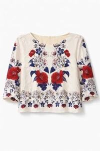 Tshirt cropped floral lina Farm