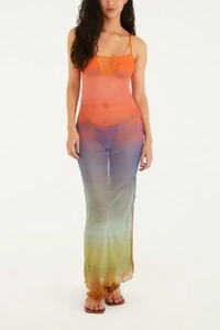 Vestido alça maritime ombre Farm