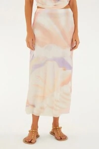 Saia midi tule maxi perola Farm