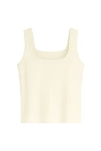 Regata fresh decote quadrado tricot Kwi