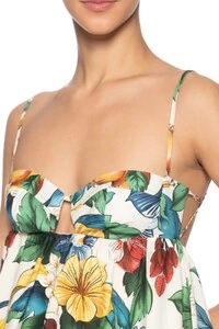 Vestido curto balone tropicalzinho Farm