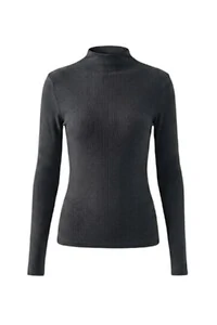 Blusa feminina ml gola alta em malha Kwi