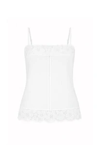 Blusa alça algodão com renda Kwi