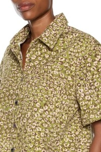 Camisa sarja manga curta estampa onça Animale