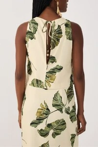 Blusa linho estampa folhar Dress to