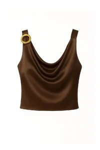 Blusa de cetim feminina Kwi