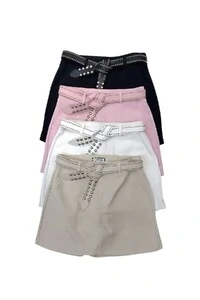 Short-saia alfaiataria com cinto Kwi