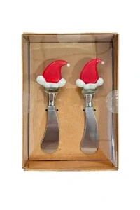 Kit espátulas em metal e vidro natal 2 pçs Kwi