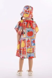 Vestido manga curta em viscolinho Três e Já