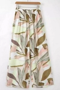 Calça pantalona estampada c/ cós elástico Kwi