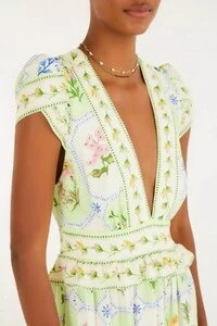 Vestido cropped porcelana tropical Farm