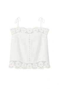 Blusa alça algodão com renda Kwi