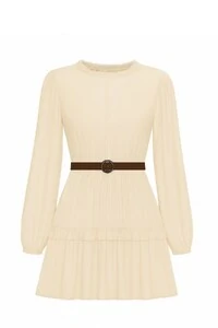 Vestido curto com manga longa Kwi