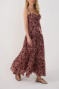 Vestido cropped estampa margaridas rosa Dress to