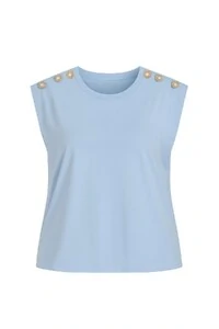 Blusa plus size detalhe nos ombros Kwi