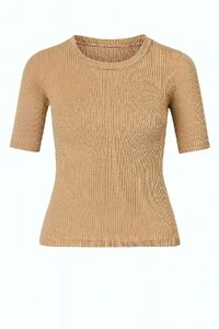 Blusa feminina canelada manga princesa Kwi