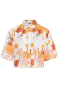 Camisa curta aglio rosado Lo de Lui