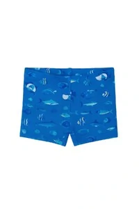 Sunga infantil estampada tubarão e peixes Kwi