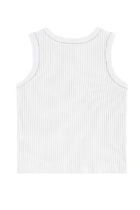 Blusa sem manga em ribana canelada Up Baby