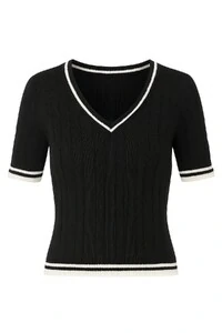 Blusa tricot gola v Kwi