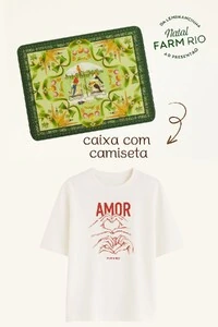 Tshirt ampla amor edição especial com caixa de presente Farm