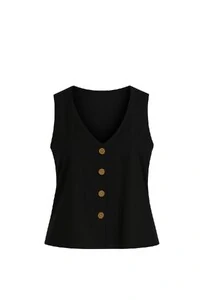 Blusa colete feminina com botões frontais Kwi