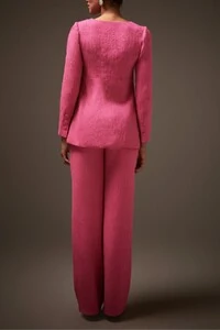 Blazer tweed decote avio Rock Lola