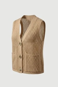 Colete feminino em tricot vazado Kwi