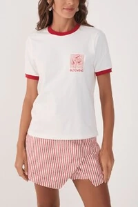 T-shirt blooming bordado Dress to