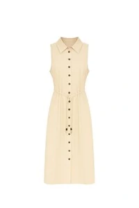 Vestido com botões cinto em cordão Kwi