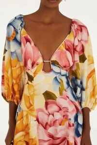 Vestido curto floral rebeca Farm