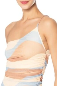 Blusa ombro só tule estampa oceano Dress to